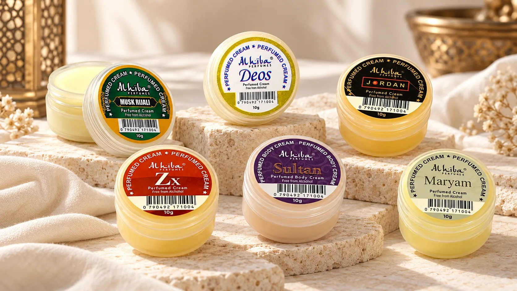 Al Hiba perfumed body cream collection